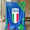 Italy Football Printed Flannel Blanket Skin Friendly Warm Decorative Throw for Indoor Couch Bed Daily Use