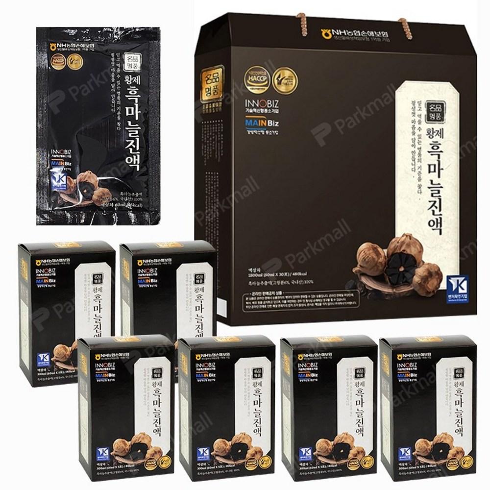 100% Korean-Made Emperor Black Garlic Extract 30 Pouches 60ml x 5 Pouches x 6 Packs Liquid Tea Health Food Gift Set 6 Boxes 60ml