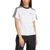 adidas Originals Adicolor Jacquard Sports Casual Crew Neck Short Sleeve T-Shirt Women Tops White JV9647