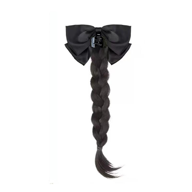 

Synthetic Bow Claw Clip Ponytail Wig Women S Natural Chinese Style Decorative Braid