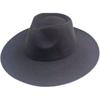British Hat Retro Woolen Hat Wide Brim Flat Top Top Top Hat Versatile Autumn and Winter Hat Trendy Sun Hat Felt Hat