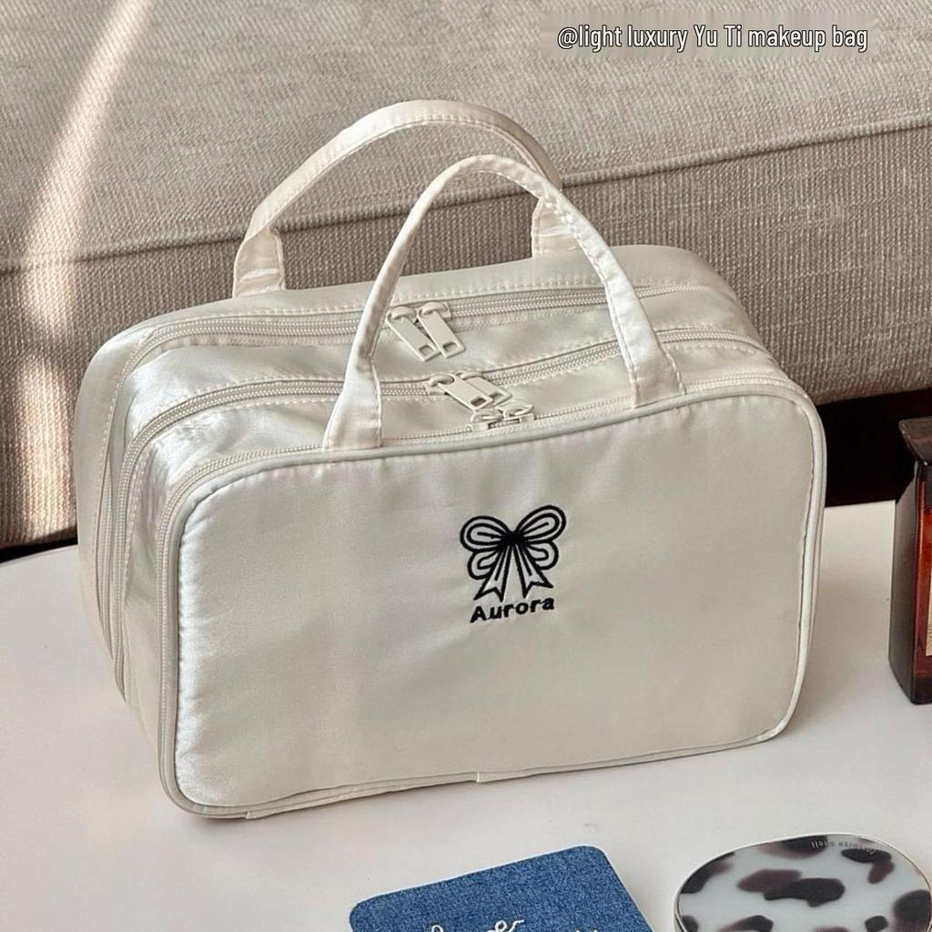 Dreilagige tragbare Make-up-Tasche – Großes Fassungsvermögen, wasserdicht, reisefreundlich