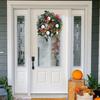 Pumpkins Ranunculus Wreath Thanksgiving  Wreath Artificial Flower Decoration Fall Farmhouses Wreath