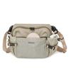 Colorblock Nylon Crossbody Bag with Grid Pattern Front Pocket Casual Sling Purse for Daily Travel