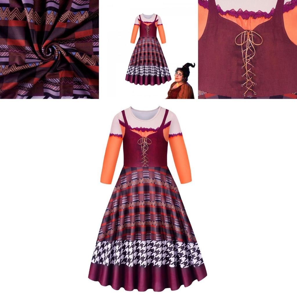 Halloween Hocus Pocus2 Mary Sanderson Kostüm für Kinder Weich und Bequem