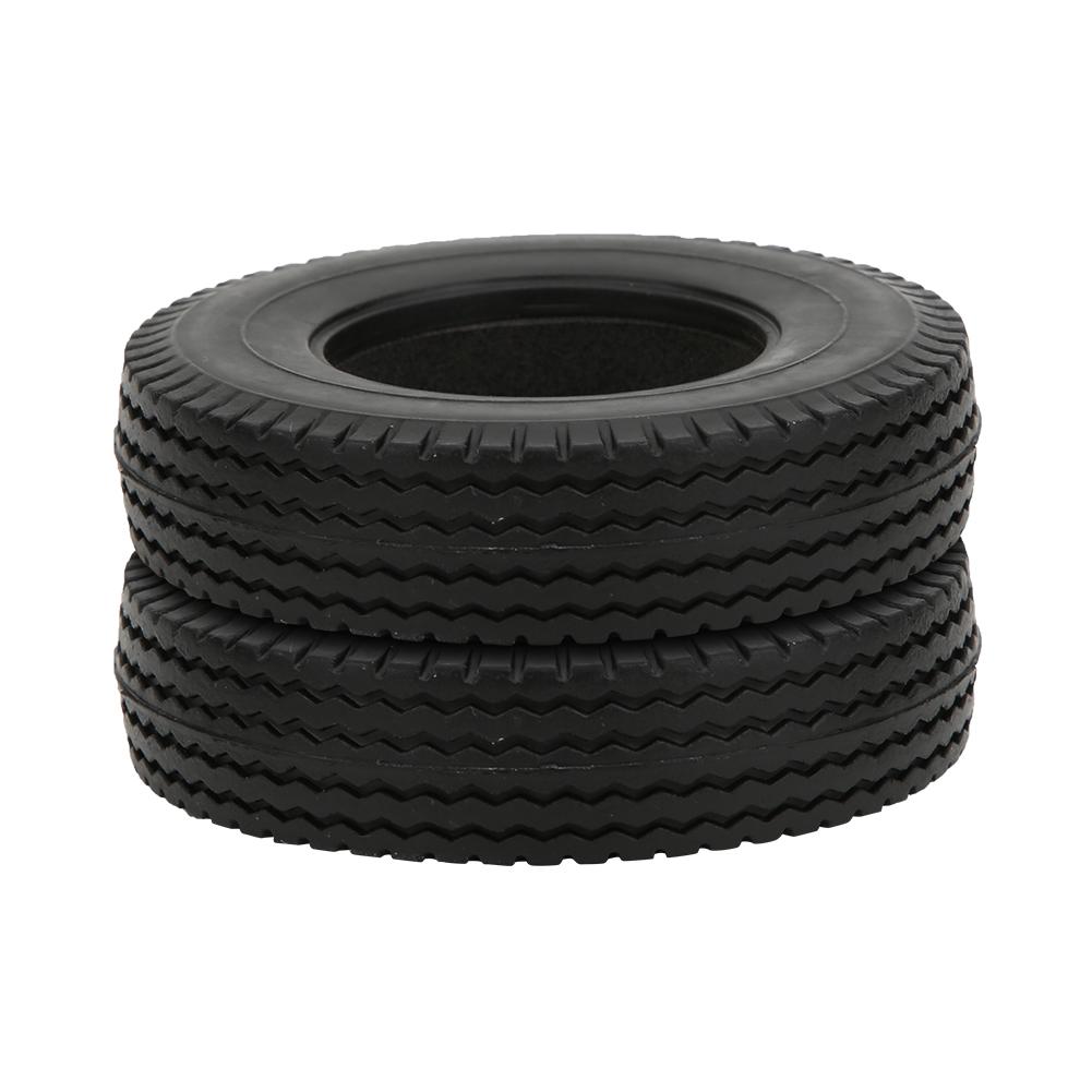 2 PCs High Wear Resistant Rubber Tires 85x21mm for Tamiya 1/14 RC Truck Tractor