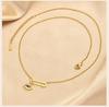 Protection Amulet Necklace Gold Plated Safety Pin Cross Blue Evil Eye Coin Charms Jewelry for Women Waterproof