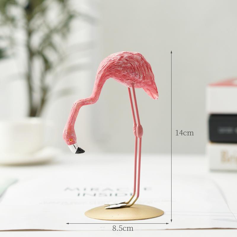 Creative Instagram-popular Flamingo Resin Ornaments, Cute Animals for Bedroom and Living Room Decoration, Valentine's Day Gift