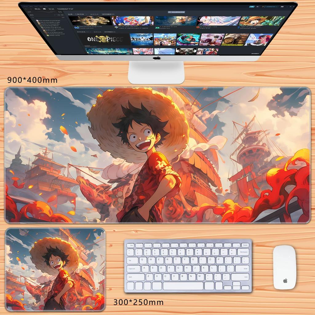 Oversized Chłopcy Anime Roronoa Zoro Dwuwymiarowy Duży Rozmiar Podkładka pod Klawiaturę do Gier Biurowa Podkładka pod Mysz Wysoka Rozdzielczość Anime ONE PIECE Skórzana Podkładka pod Mysz