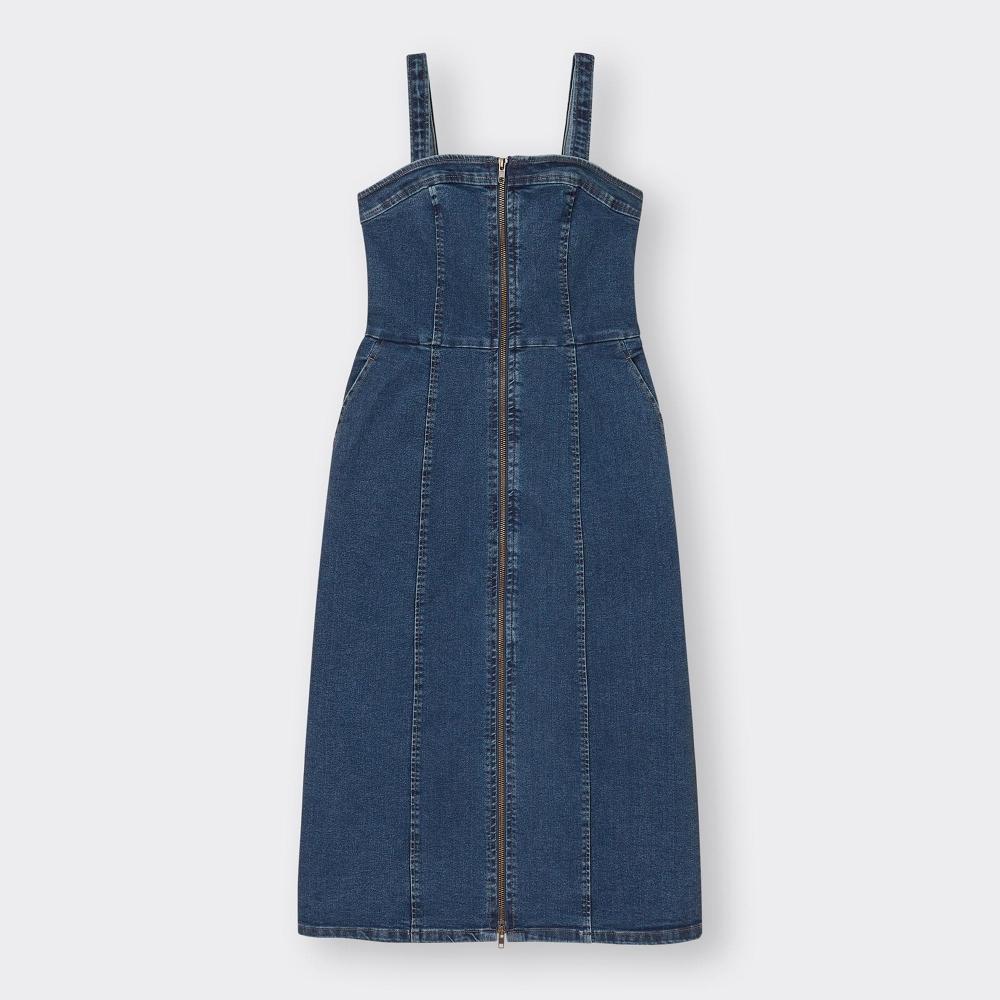 GU by Uniqlo Denim Front Zip Dress  buy the best products in the Ayzeze  online store