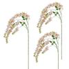 3 Pcs Artificial Wisteria Flowers Branches Fake 39 Inch Long Stems Silk Wisteria Flowers String for Home Balcony