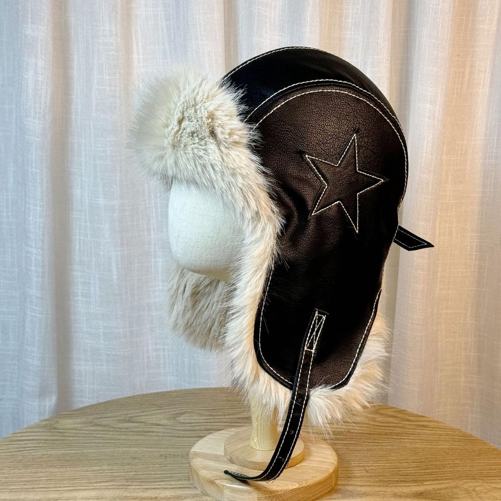 Herren- und Damen-Winter, verdickter Samt, wasserdicht und warm, Ohrenschutzmütze, Nordost-Outdoor-Radfahren, Kälteschutz-Lei Feng-Mütze