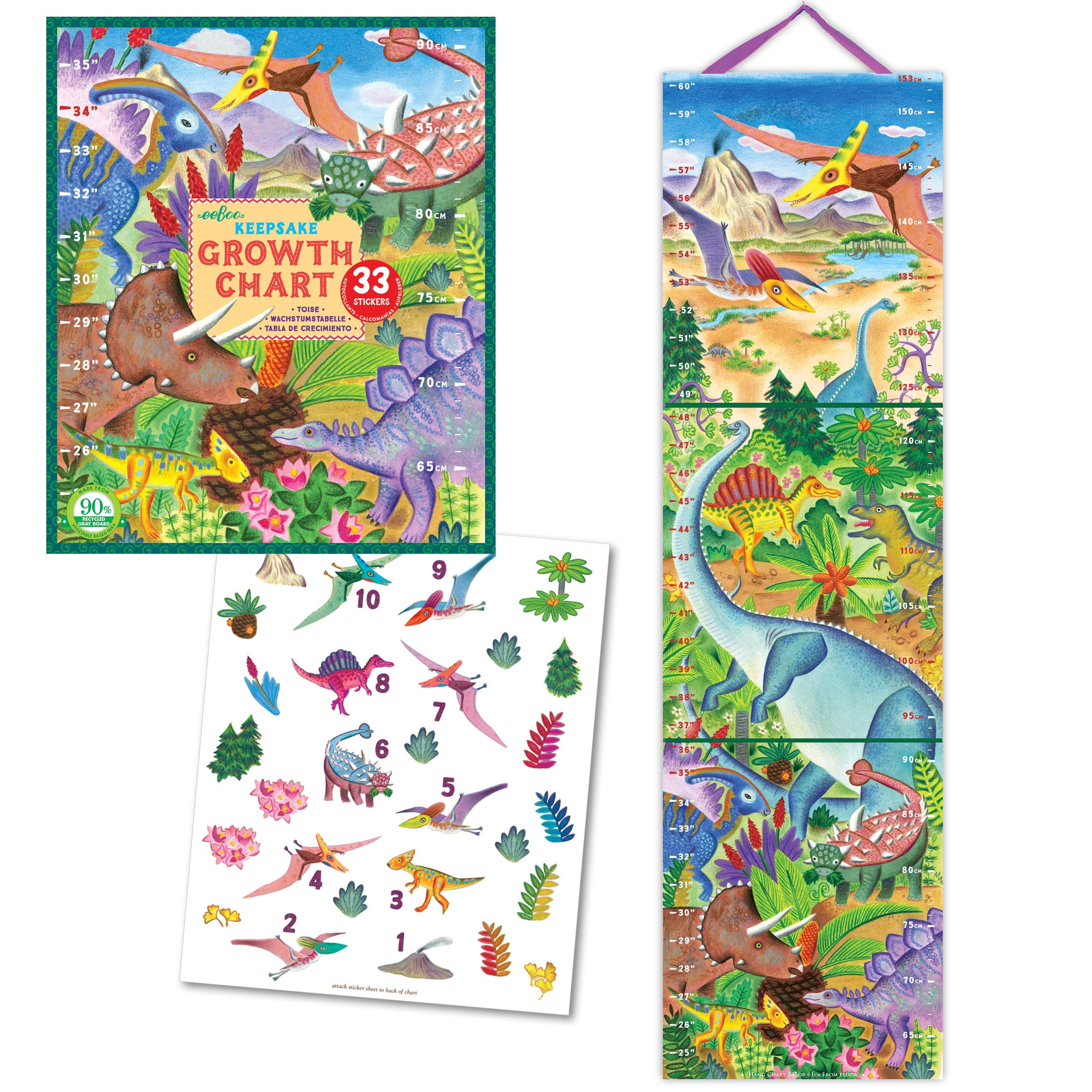 

eeBoo Keepsake Growth Chart Green GCDNO Children s зелёный