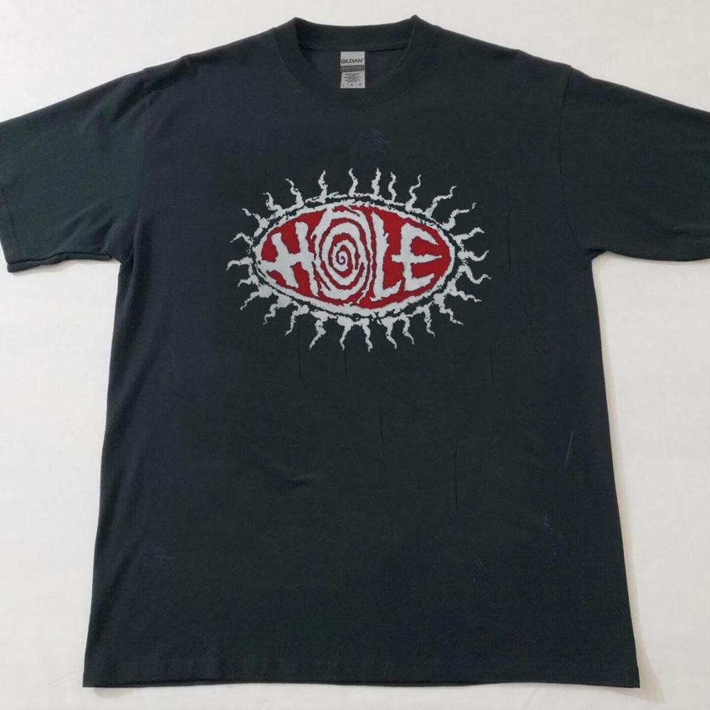 Koszulka z Dziurami 90s Alt Rock Tee, Bawełniana Unisex, Koszulka Retro