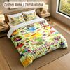 Juego de Ropa de Cama Personalizada con Nombre 3 Piezas, Bibi Blocksberg 1 Funda Nórdica 2 Fundas de Almohada Ropa de Cama Suave Para Regalo
