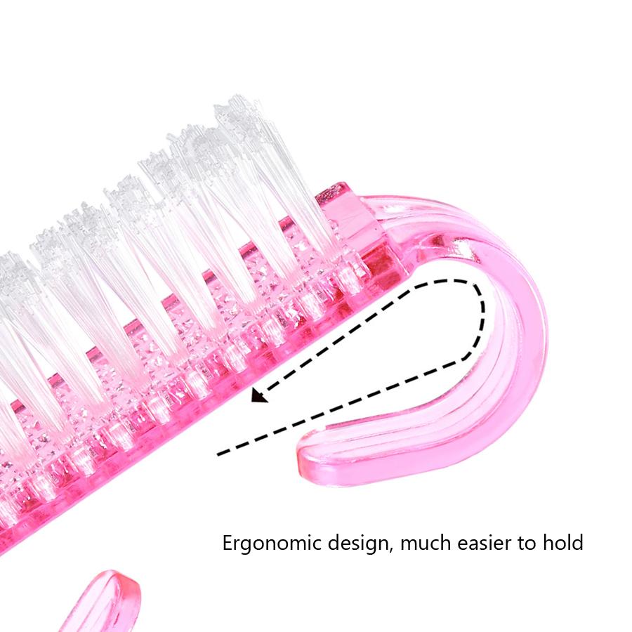 Zestaw 2 pędzli do zdobienia paznokci, szczoteczka do czyszczenia paznokci do manicure i pedicure, do czyszczenia i usuwania kurzu