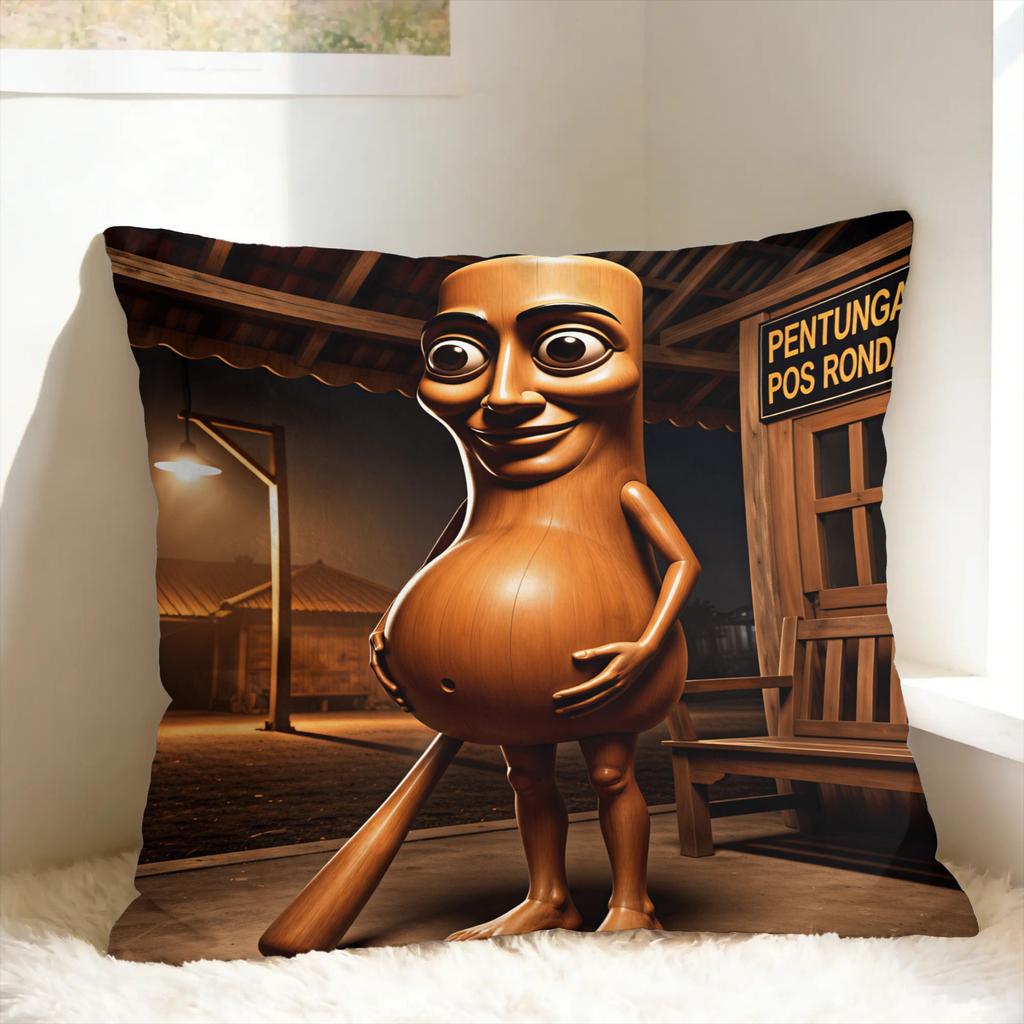 Pillow Cover Tung Tung Tung Sahur fat Meme Kawaii Pillow Case For Office Car Home Decor Pillowcases