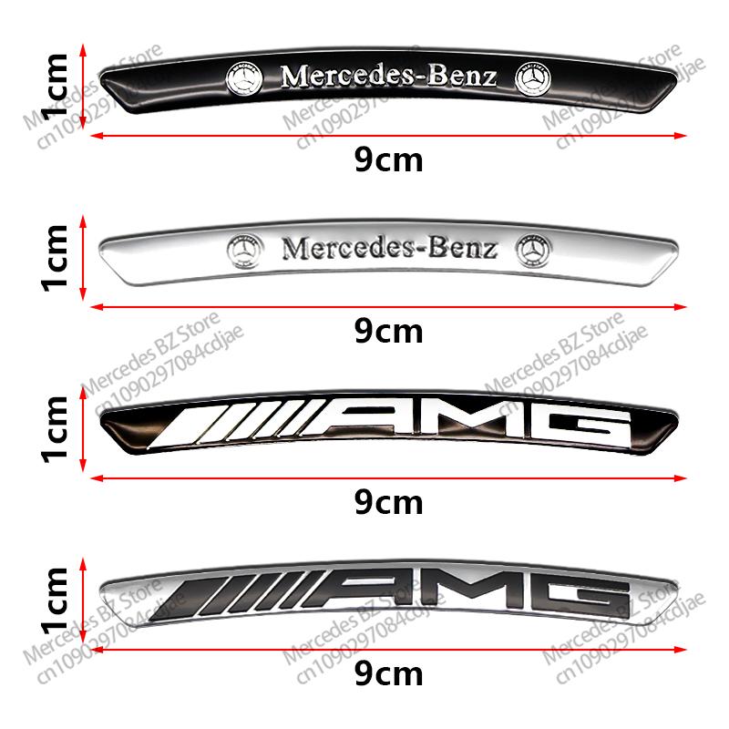 4Pcs Aluminium Car Wheel Hub Styling Stickers Decoration Strip For Mercedes Benz AMG W204 W205 W203 W211 W212 W213 W201 W210
