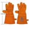 Welding Gloves, High Temperature Resistant Cowhide Oven Mitts, Heat Insulation, Fireproof Gloves
