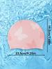 Adult Silicone Swimming Cap: Waterproof, Non-Slip, High Elasticity with Butterfly Pattern, Unisex