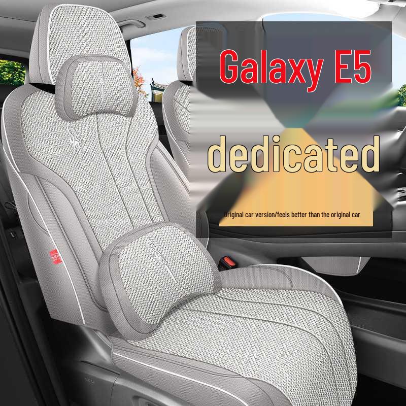 All-Season Breathable Linen/Hemp Seat Covers for Geely Galaxy E5 - Full Coverage