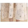 French Style Floral Dress Women Summer Long V Neck Slim Fit Elegant Tea Dress Flowy Long Dress