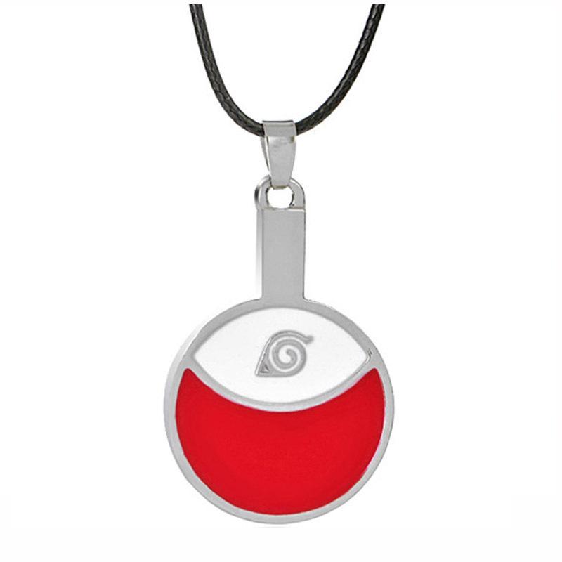 4 Styles Silver Color Naruto Muyemura Ninja Logo Pendant Necklace Traitor Satsuke Ayou Logo Pendant Anime Surrounding