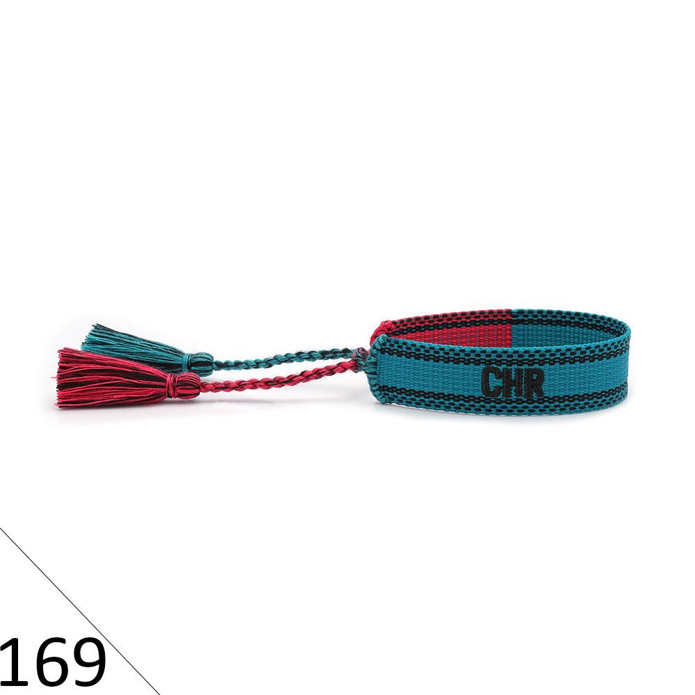 Friendship Letter Bracelet - Hand-Woven Ethnic Style with Polyester Tassels