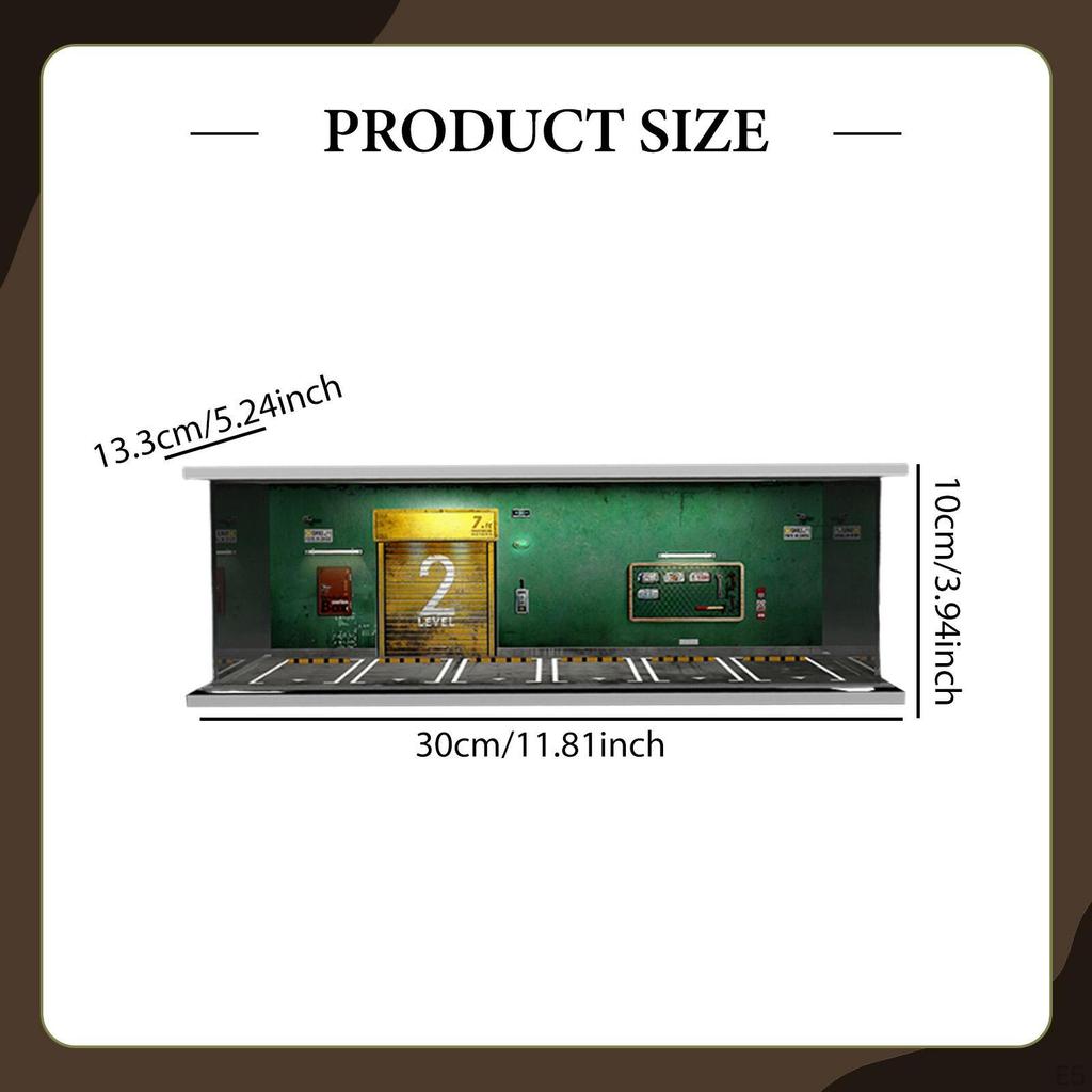1/64 Model Car Display Case Diorama Decorative Scenario Toy Storage Box Showcase Organizer for