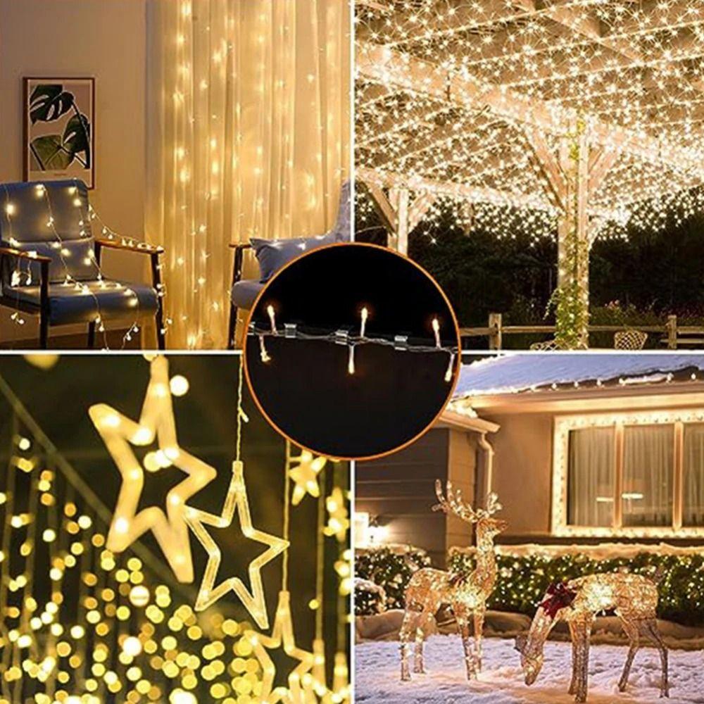 50Pcs Stable Christmas Light Clips Metal Gutter Hangers  Home Party Decoration