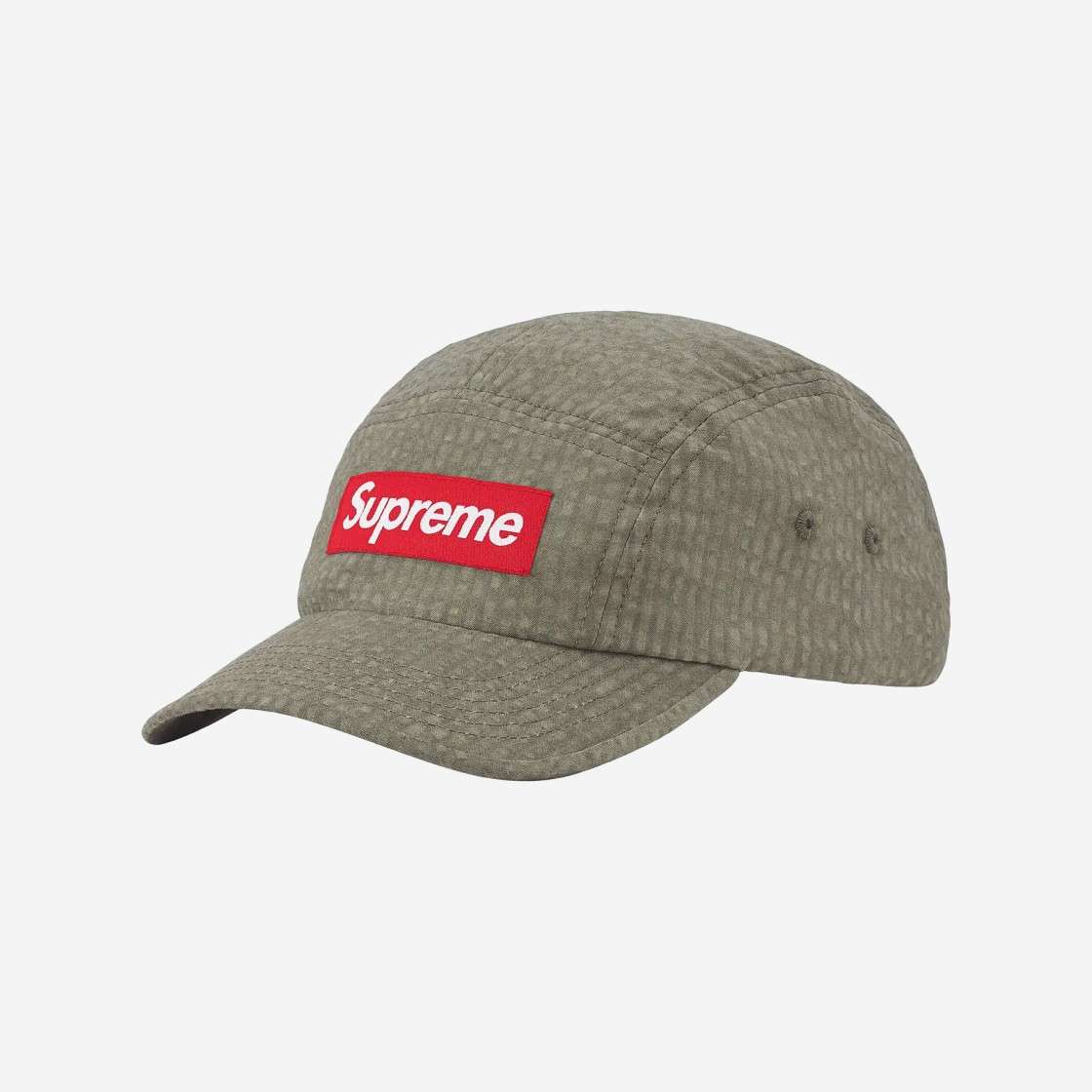 

Supreme Washed Seersucker Camp Cap Taupe 22SS -