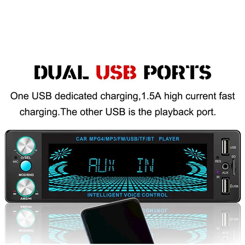 1 Din Car Radio MP3 Player Car Multimedia Stereo Player Car FM AUX Input Receiver