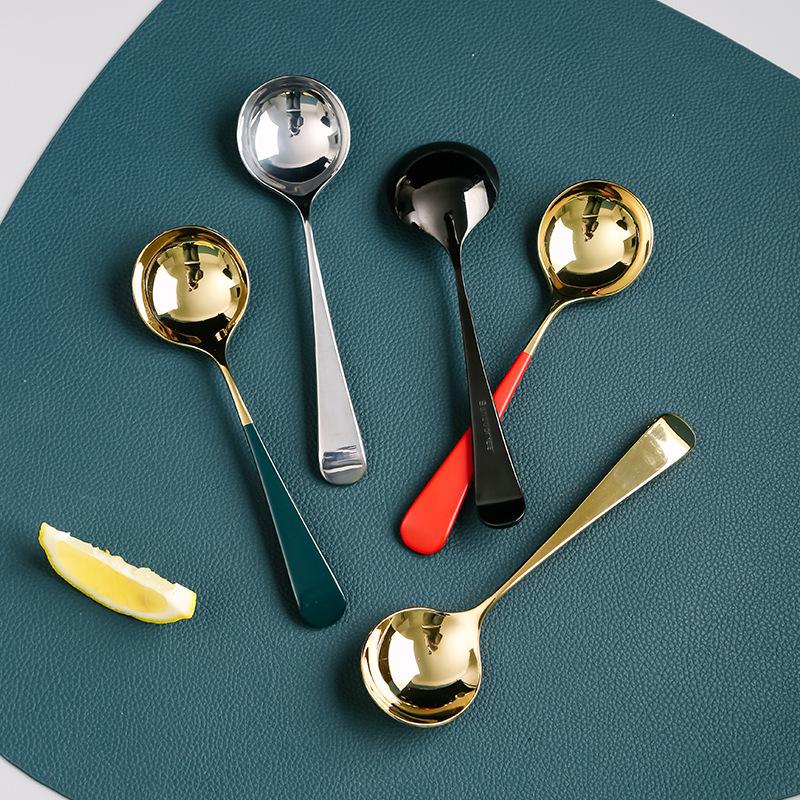 304 stainless steel spoon Douyin Internet celebrity spoon meal spoon creative spoon dessert eating Nordic