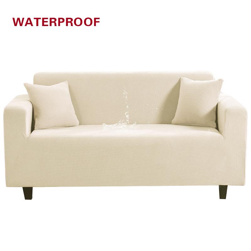 Elastic Sofa Cover Waterproof Solid Color High Stretch Slipcover All-inclusive Elastic Couch Cover Sofa Covers for Living Room