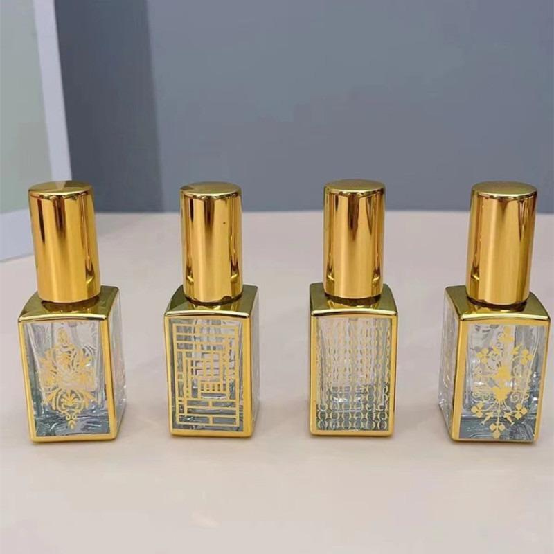 

10 мл Роскошный золотой флакон-роллер для эфирного масла, многоразовый флакон для духов, стеклянный флакон-роллер для эфирного масла, косметический контейнер Spray bottle