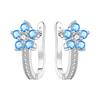 Elegant Orchid And Tulip Floral Hoop Earrings For Women Sophisticated Botanical Design Dainty Jewelry Gift