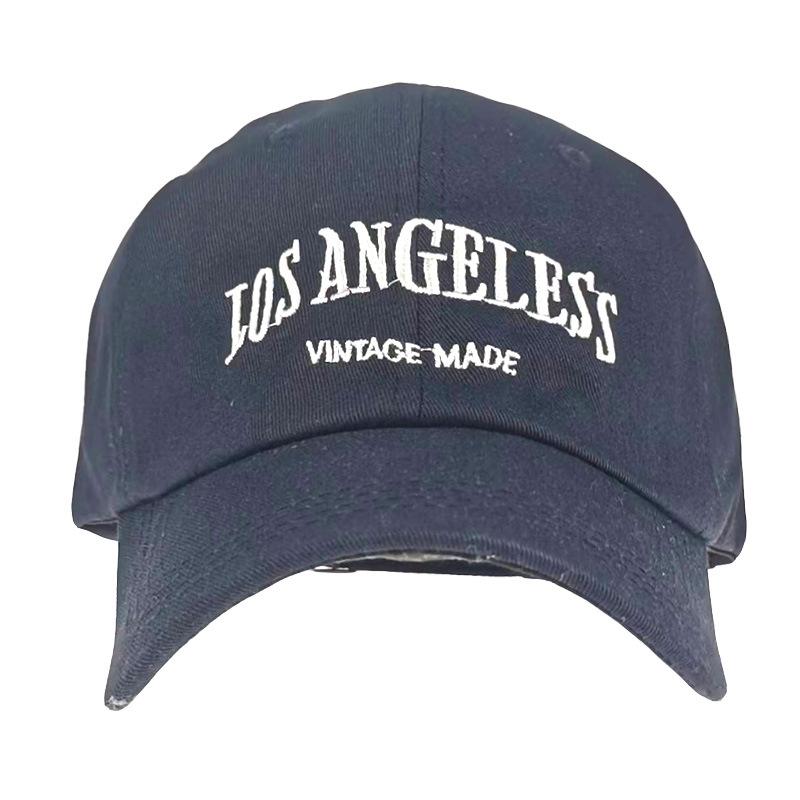 Los Angeles Baseball Cap Washed Full Hat Edged Sun Hat Men's and Women's New Baseball Caps