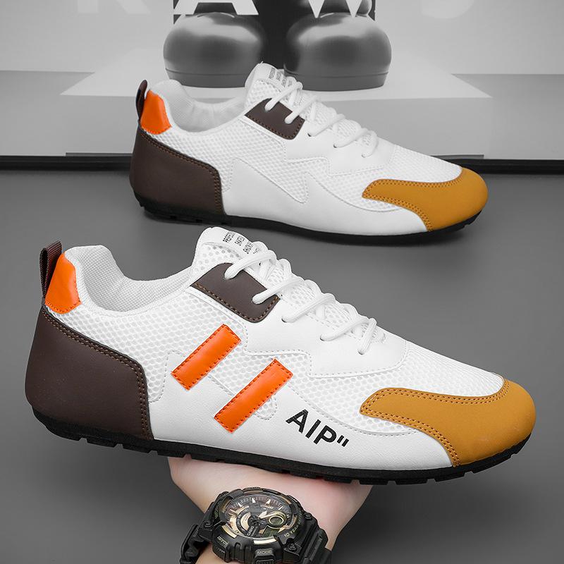 Summer Men's Shoes New Breathable Mesh White Shoes Men's Trend Versatile Flat Casual Single Shoes Sports Shoes Board Shoes