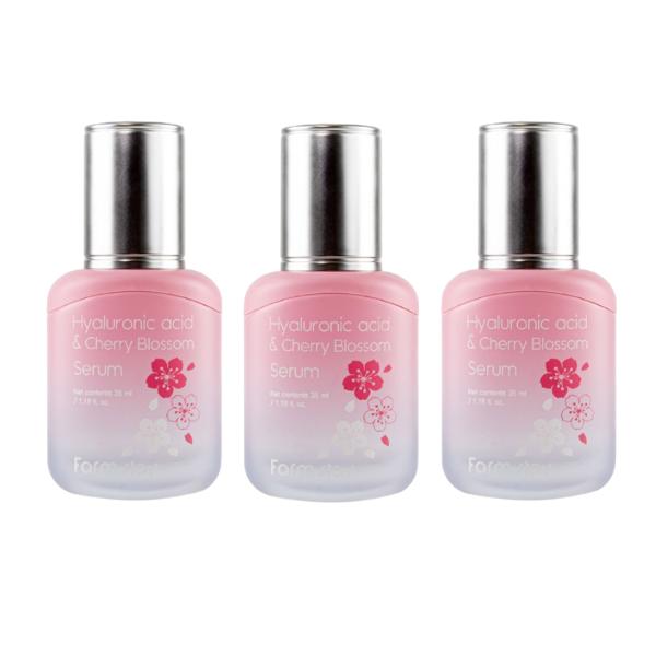 FarmStay Hyaluronsäure- und Kirschblüten-Toner 150 ml, Emulsion 120 ml, Serum 35 ml, Creme 55 ml  (15 Optionen)