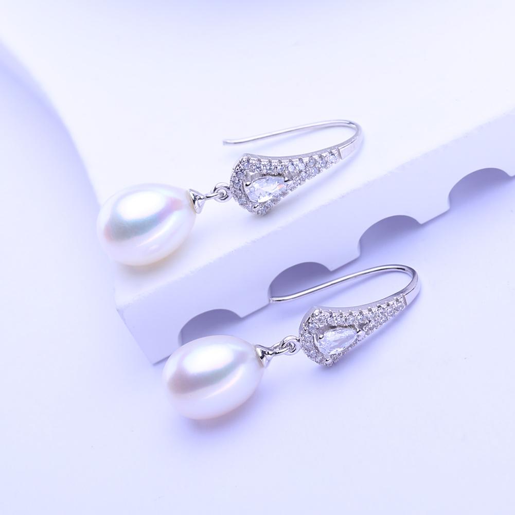 FEEYOO Natural Freshwater Pearl Earrings For Women Fashion Cultured Pearls Long Drop Earrings Birthday Gift