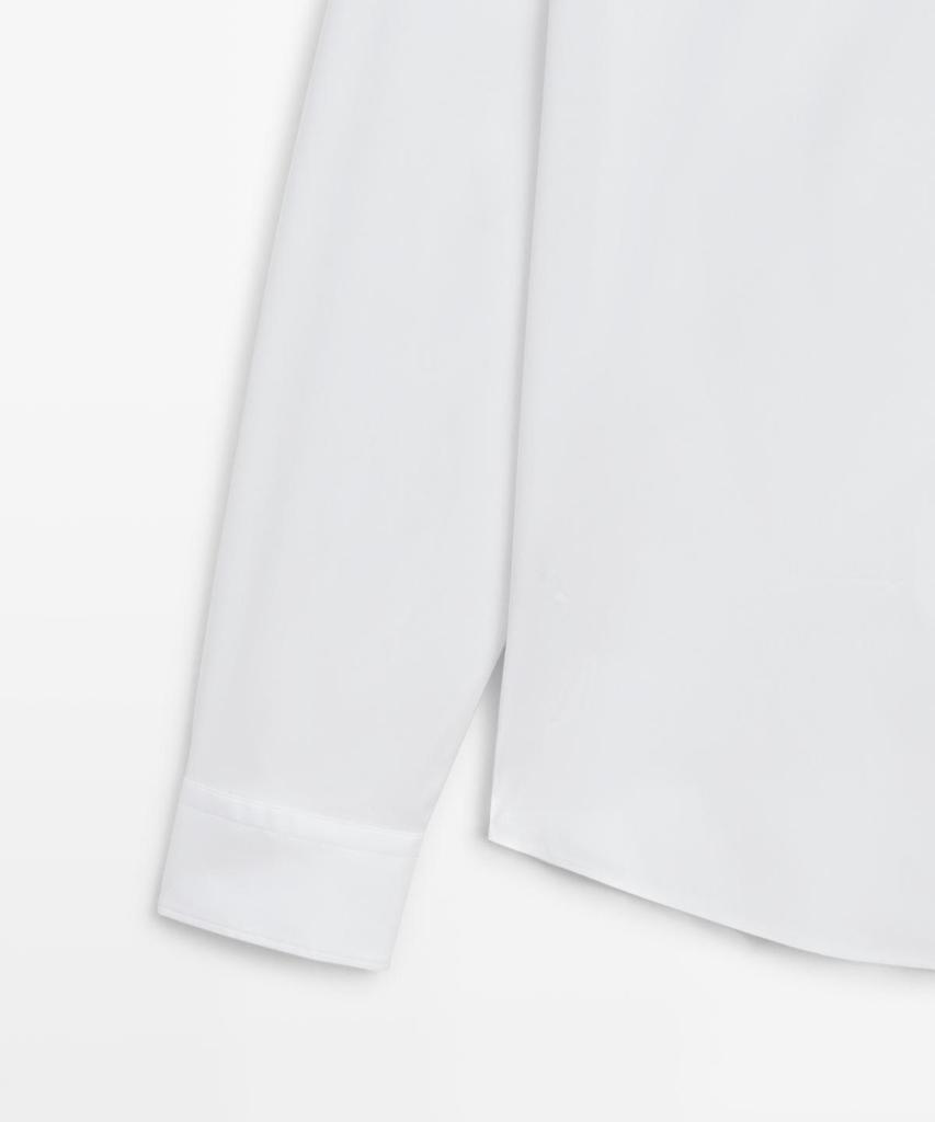 Masimodutti Cotton Blend Stretch Shirt