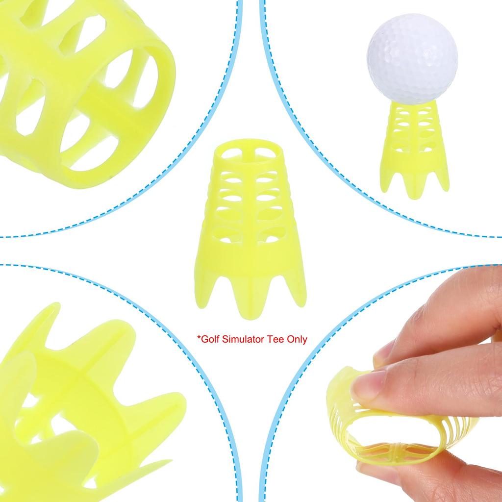 PATIKIL Golf Simulator Tees Set of 16 Plastic Golf Tee