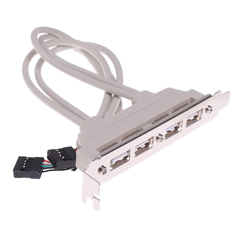 4 Port Usb 2.0 To 9 Pin Mainboard Header Bracket Extension Cable For Pc Panel