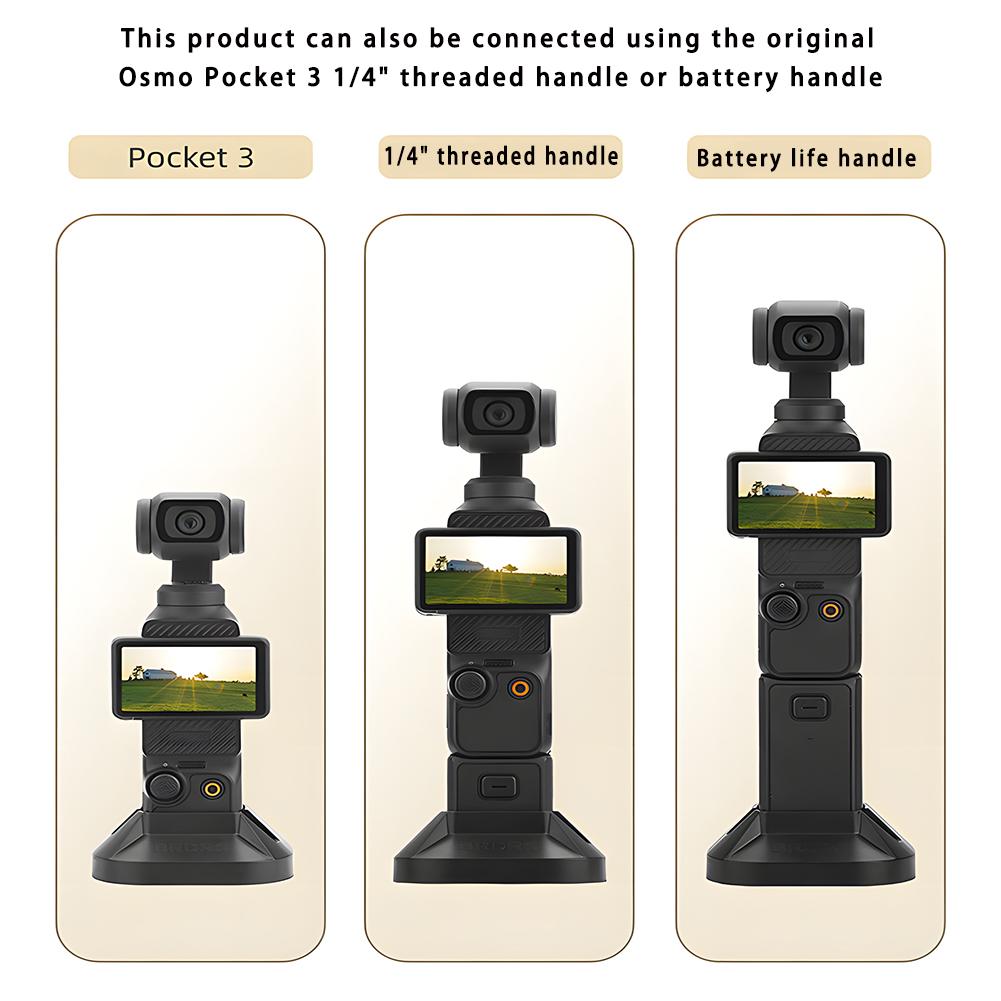 Stand Base for DJI Osmo Pocket 3 Desktop Mount Stabilizer Camera Accessories, Compatibility: Osmo Pocket 3