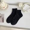 Sock Short Tights White Dot Women's Tights Solid Color Spring/Summer Simple and Versatile