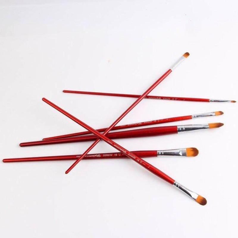 Buy 6pcs/Set Painting Brush Oil Paint Double Color Nylon Water Color
