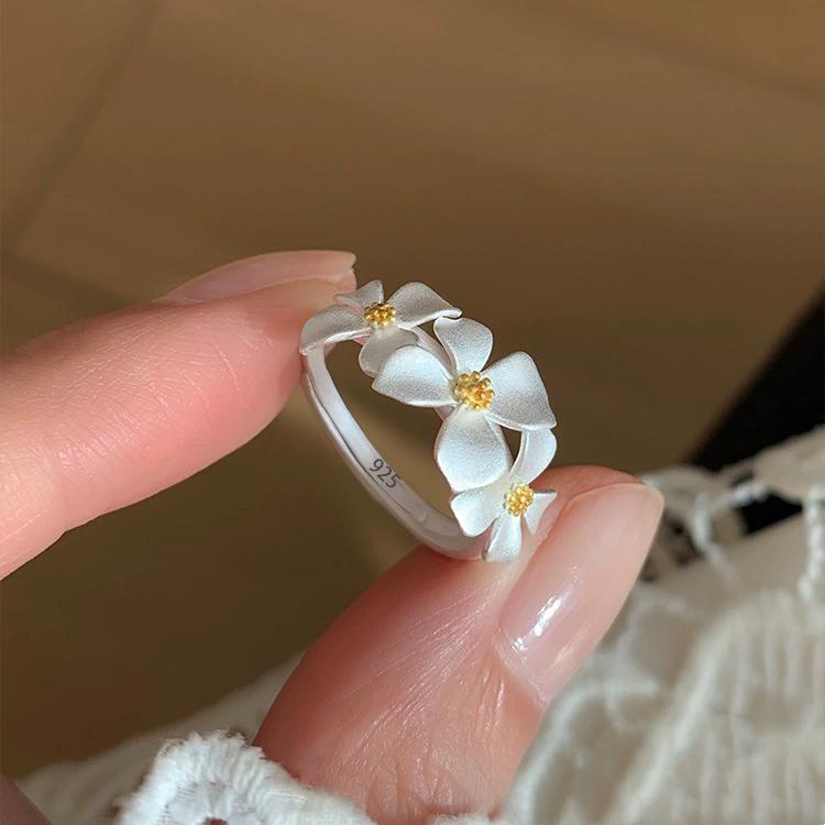 925 Sterling Silve Moonstone Irregular Ring for Women Party Gift Adjustabler Personality Korean Dropshipping