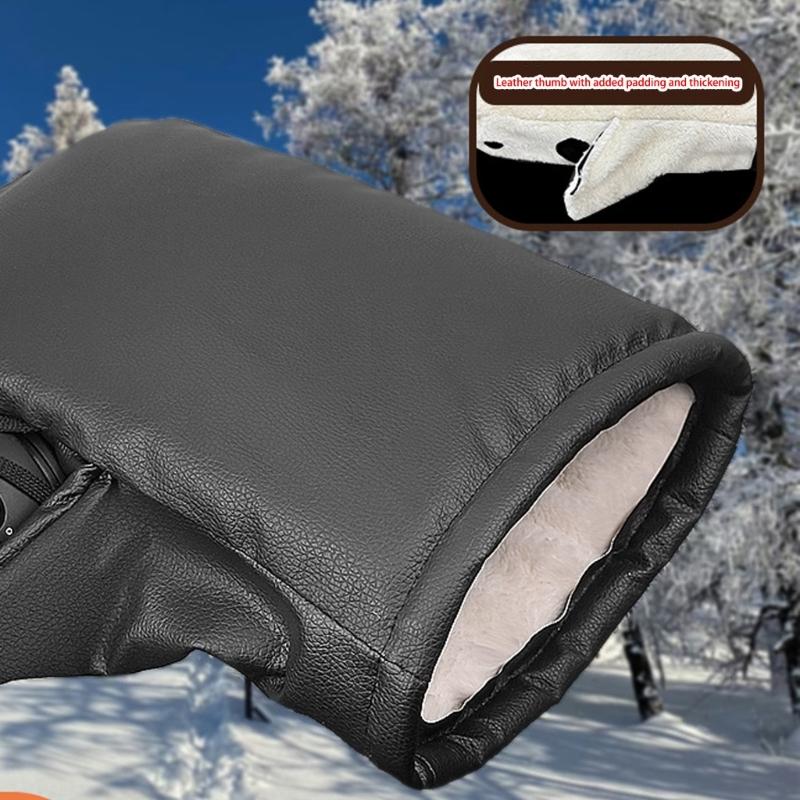 Thermal Windproof Motorcycle Riding Gloves Reflective Cold Weather Riding Handlebar Muffs Cover Universal