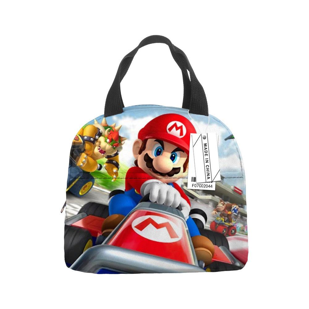 Mario Portable Bento Bag Lunch Box Bag Student Children'S Meal Bag Lunch Box Bag Bento Bag Aluminum Foil Lunch Bag Thermal Insulation