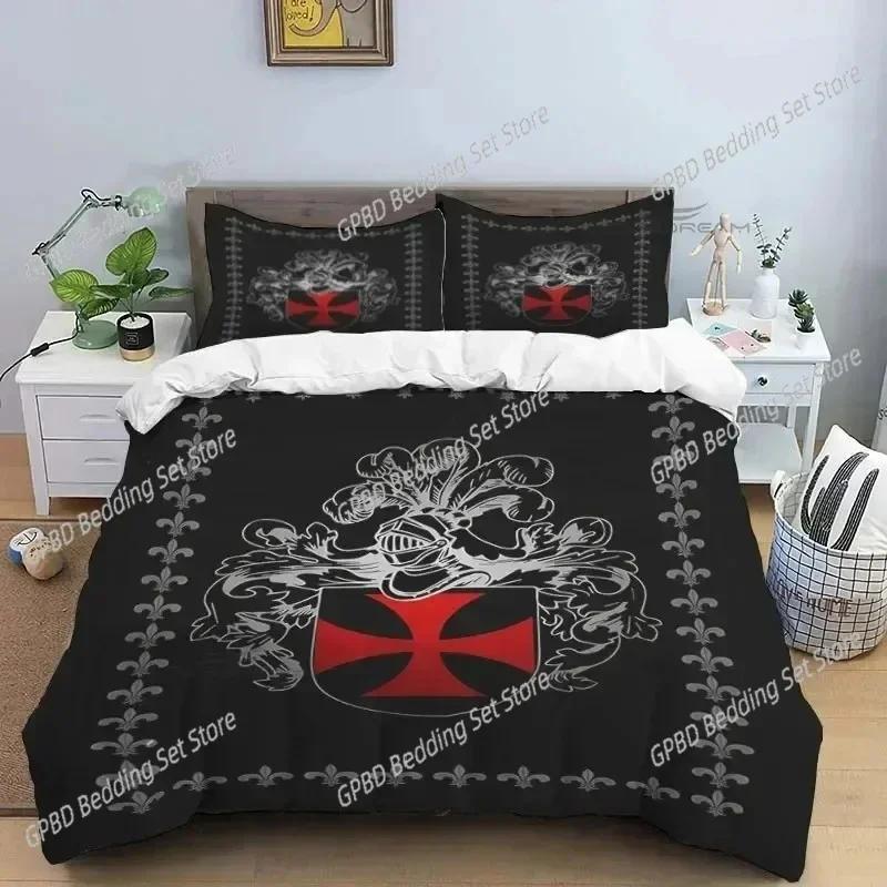 Comforter 3D Print Medieval Knights Templar Bedding Set Bedroom Soft Modern S Comefortable And